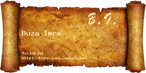 Buza Imre névjegykártya